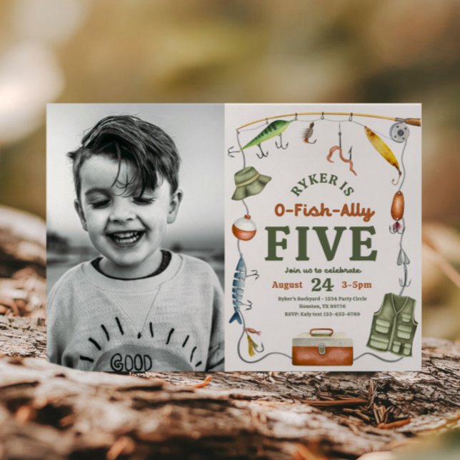 Foto: 5 de Pesca Convite de Aniversário (Criador carregado)