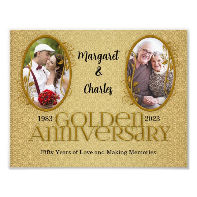 Foto 8-1/2x11 50th Colagem Annivosary Scrapbook (Frente)