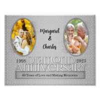 8-1/2x11 60th Colagem Annivosary Scrapbook