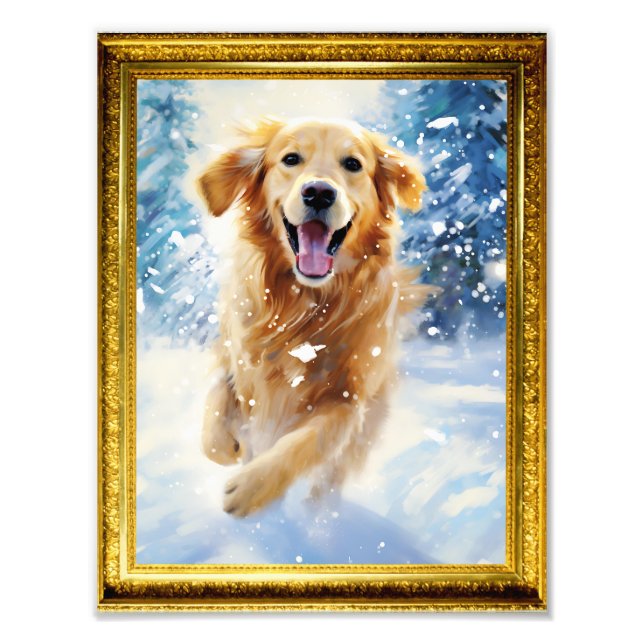 Foto 8,5 x 11 Photo Wall Art Ouro Retriever Dog (Frente)
