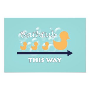 Foto A arte da parede do banheiro "Ducks em seguido" -