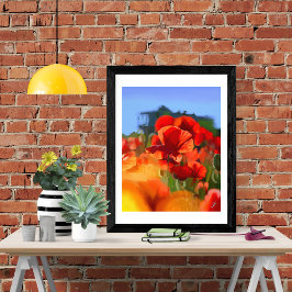 Foto A casa do papoula - pintura a óleo