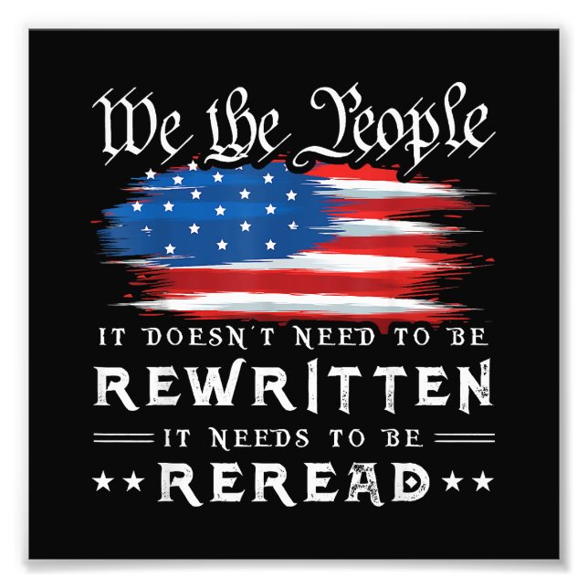 Foto A Constituição dos EUA sobre a bandeira dos EUA pr (Frente)