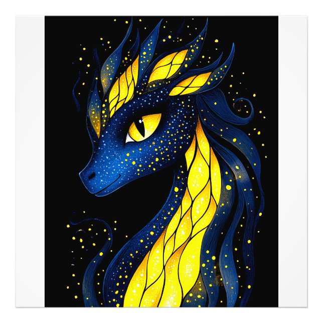 Foto A dragon with glowing yellow scales (Frente)