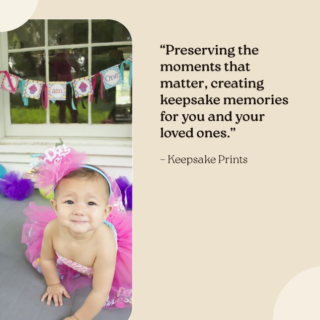 Foto A Impressão do "Keepsasasak" (Preserving the moments that matter. - The "Keepsake" Print)