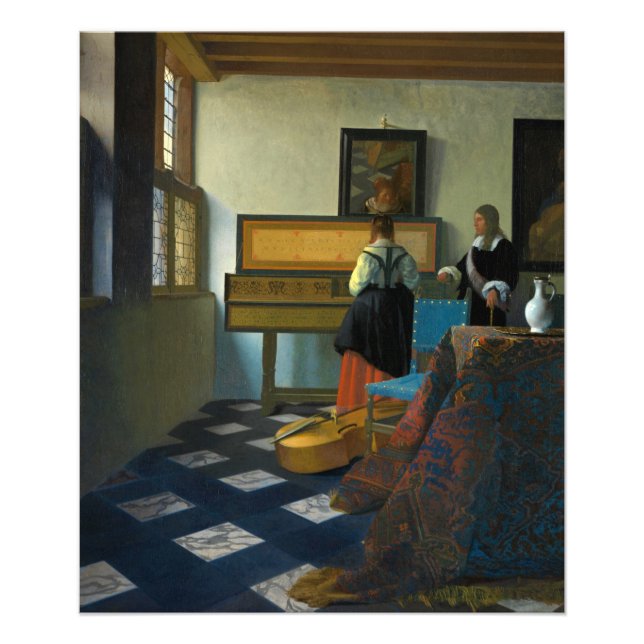Foto A lição de música de Johannes Vermeer (Frente)