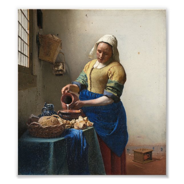 Foto A Milkmaid de Johannes Vermeer (Frente)