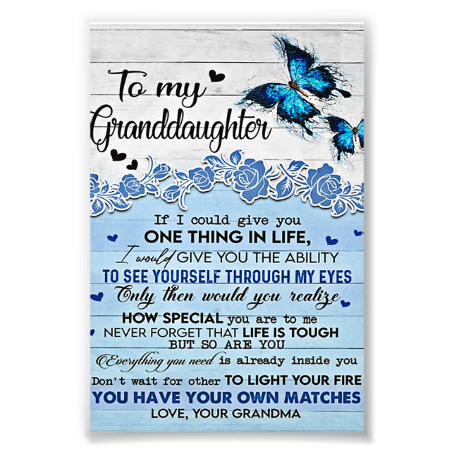 Foto À Minha Filha Borboleta Presente, Aniversário Filh (Frente)