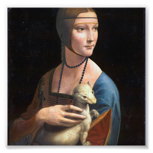 Foto A moça com a moça de Leonardo da Vinci rena (Frente)