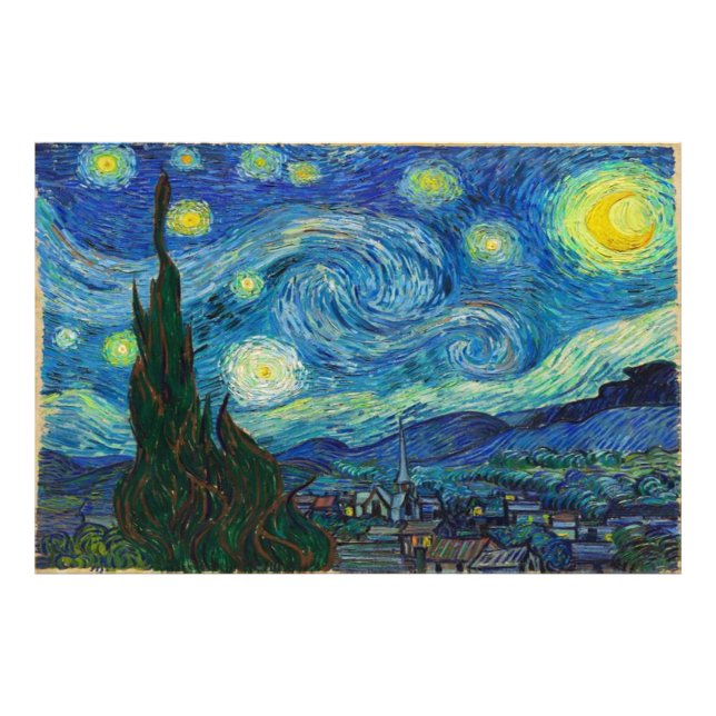 Foto A Noite Estrelada de Vincent van Gogh (Frente)