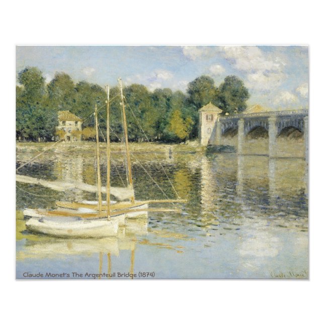 Foto A ponte argentina de Claude Monet (1874) famosa (Frente)