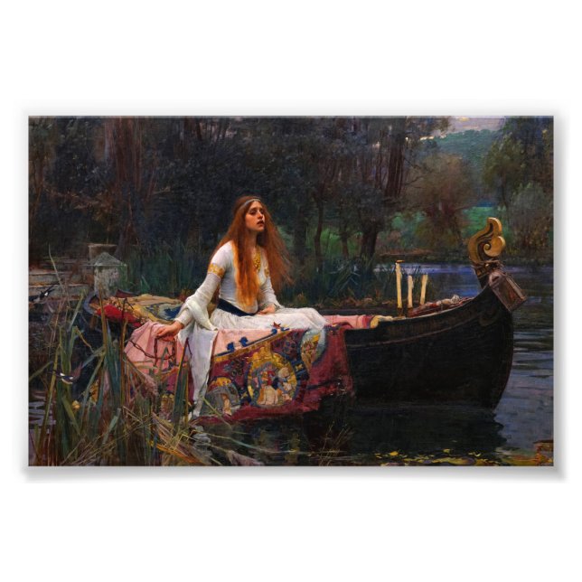 Foto A Senhora de Shalott por John William Waterhouse (Frente)