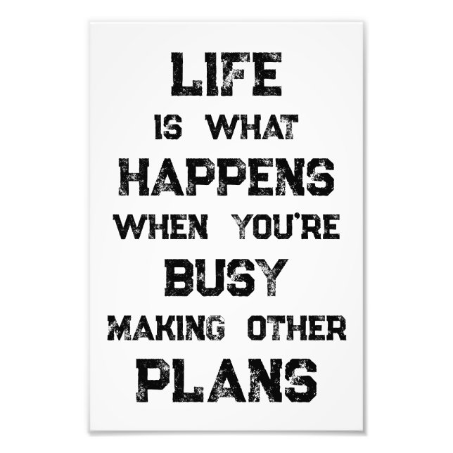 Foto A Vida É... Citação Motivacional Engraçada (Frente)