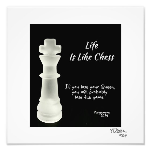 Foto A vida é como o xadrez (Frente)