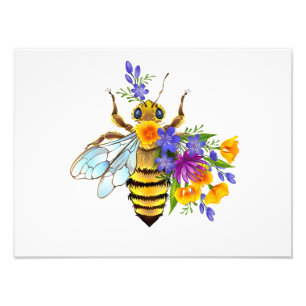 Foto Abeja flor com plantas silvestres