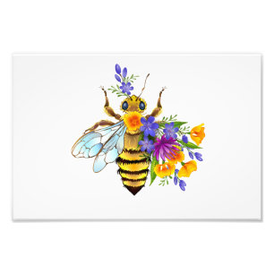 Foto Abeja flor com plantas silvestres