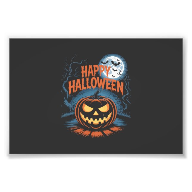 Foto Abóbora de Halloween Assustadora (Frente)
