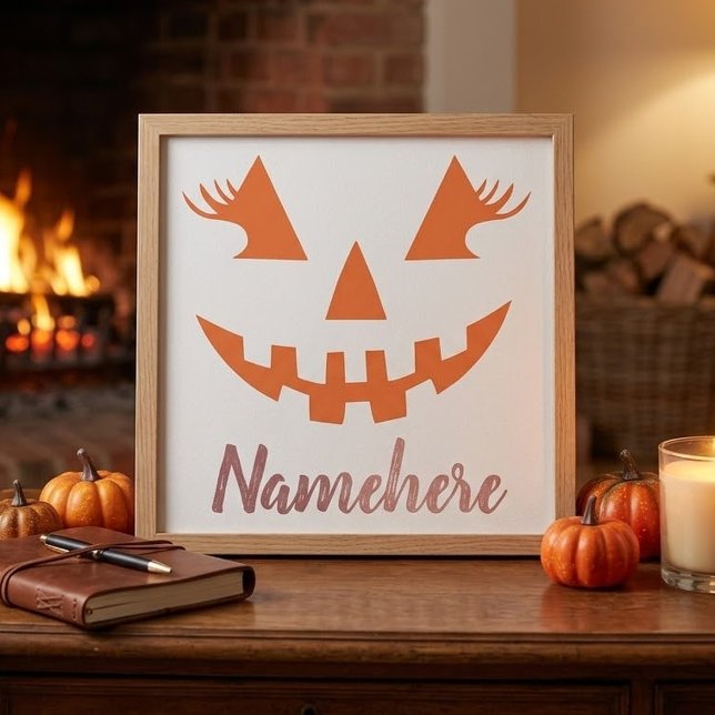 Foto Abóbora de Halloween Personalizada Feminina Jack O (Criador carregado)