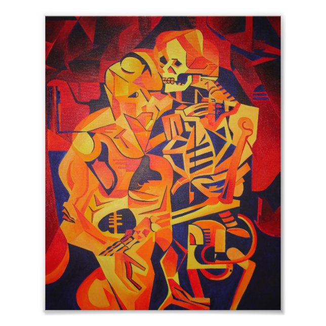 Foto Abraçar Arte Geométrica Colorida à Morte (Frente)