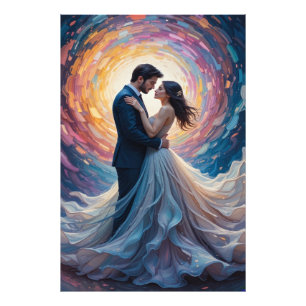 Foto Abraço de Amor Cósmico Arte de Casal Vibrante