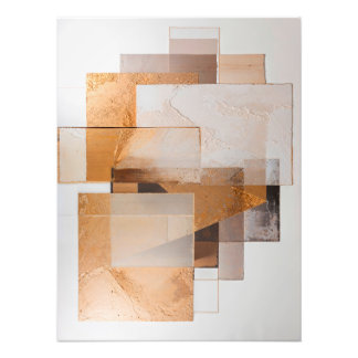 Foto Abstract Geometric Collage with Earth Tones