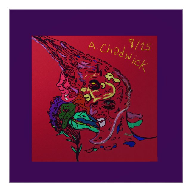 Foto Abstract Moon Galaxy Art Photo Print (Frente)