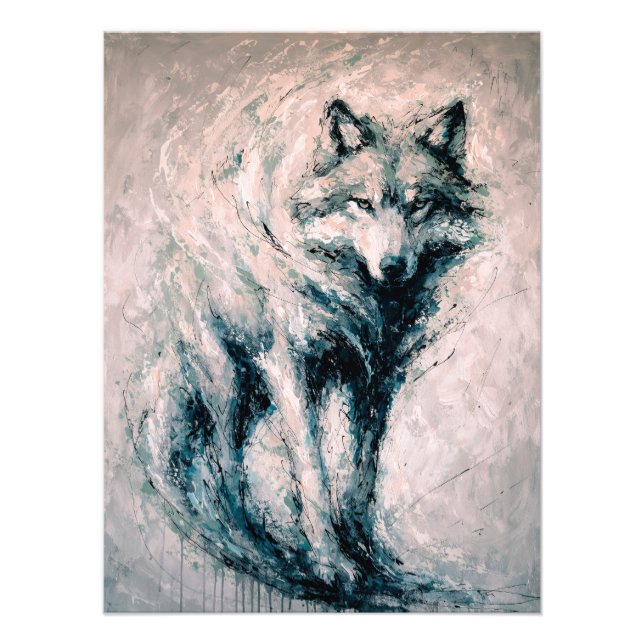 Foto Abstract Wolf Painting (Frente)