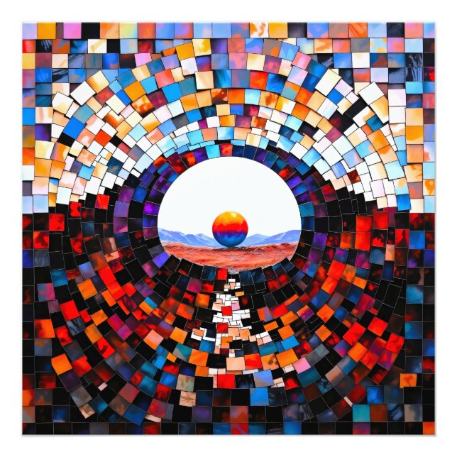 Foto Abstrakter Mosaikblick der Stille (Frente)