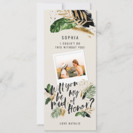 Foto abstrata tropical de madrinha de honra