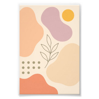 Foto Abstrato Boho Leaf Poster