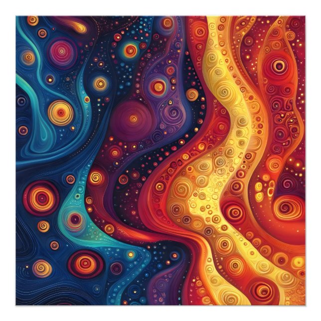Foto Abstrato de Arte Colorida Psicodélica (Frente)