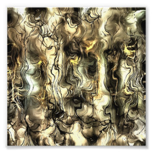 Foto Abstrato de arte nervosa energética em amarelo e G