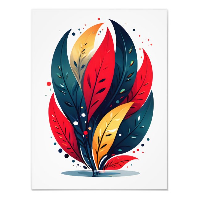 Foto Abstrato Floral Burst (Frente)
