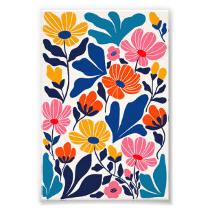 Foto Abstrato Floral Contemporâneo Inspirado em Matisse