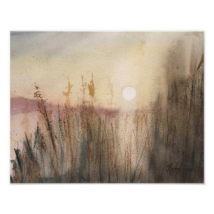 Foto Abstrato Landscape Misty Dawn Photo Impressão