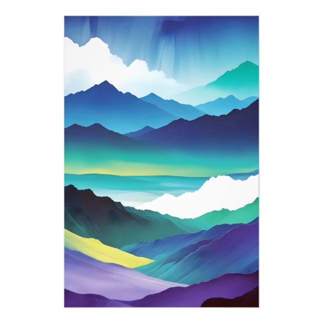 Foto Abstrato Landscape Mountain Valley Nature Scenery (Frente)