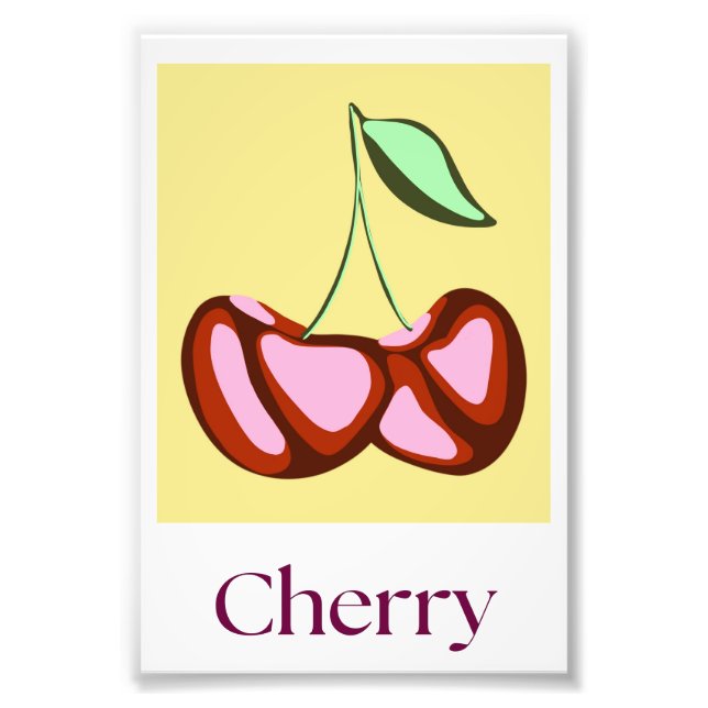 Foto Abstrato Moderna Fruta Cherry Wall Art (Frente)