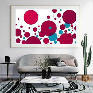 Foto Abstrato moderno - Círculo - Padrão Vermelho Azul 
