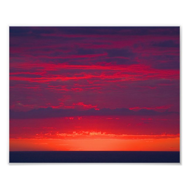 Foto Abstrato Purple e Orange Sunset (Frente)