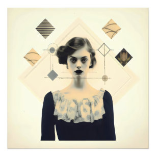 Foto Abstrato Vintage Girl