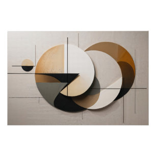 Foto Abstrato Wall dos Círculos Geométricos Modernos Mi