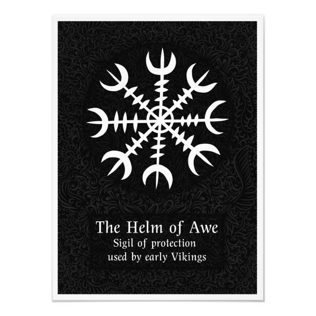 Foto AEgishjálmr - Helma Viking da Proteção Norse Awe (Frente)