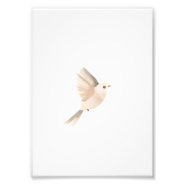 Foto Affiche minimaliste oiseau en vol – Art mural doux