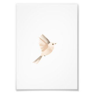Foto Affiche minimaliste oiseau en vol – Art mural doux