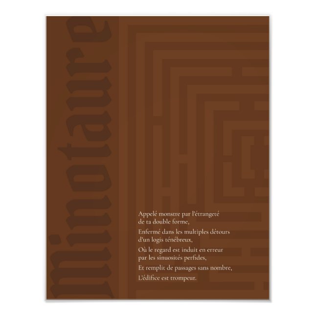 Foto Affiche Minotaure (Frente)