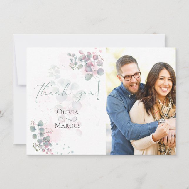 Foto Agradecimento  |  Eucalipto em Aquarela Moder (Frente)