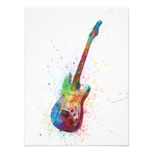 Foto Aguarela do abstrato da guitarra elétrica