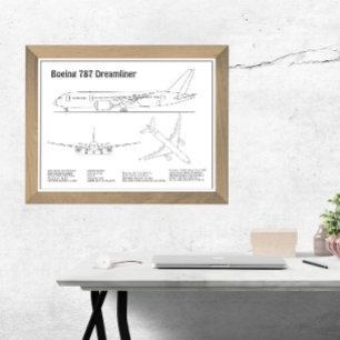 Foto Airliner 787 - Planos de desenho de projeto de avi