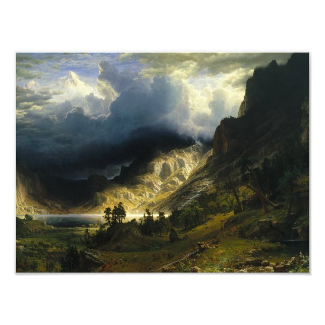 Foto Albert Bierstadt - Uma Tempestade nas Montanhas Ro (Frente)