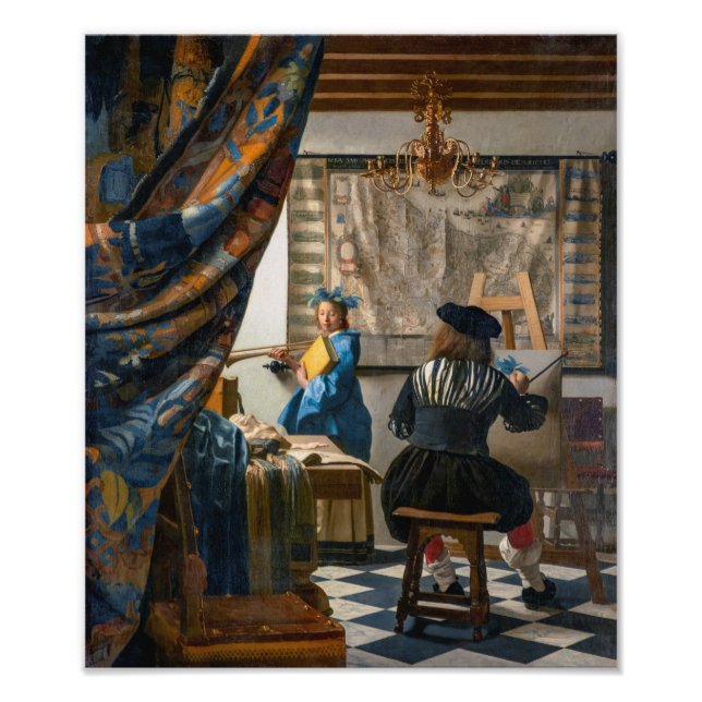 Foto Alegoria de pintura | Johannes Vermeer | (Frente)
